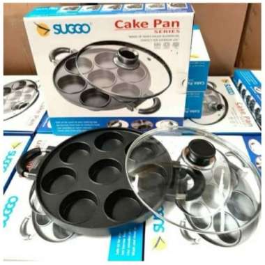 Cetakan Martabak Mini Kue Lumpur 8 Lubang Datar Anti Lengket