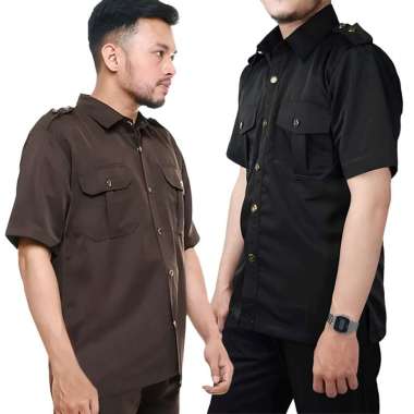 Seragam Safari Baju Safari Setelan Safari Security Seragam Satpam Baju Sekurity Sekuriti Baju Guru L