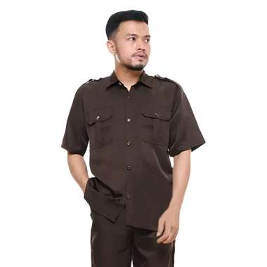 Seragam Safari Baju Safari Setelan Safari Security Seragam Satpam Baju Sekurity Sekuriti Baju Guru L