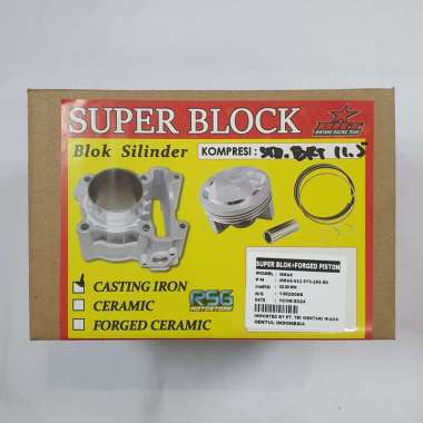 BLOK CAST IRON & FORGED PISTON BRT LEXI 125 AEROX NMAX OLD & NEW 155 VVA 62.00 PISTON MENTAH