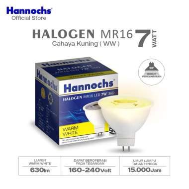 Hannochs LED Spotlight Halogen MR16 LED 7W 36D Cahaya Kuning