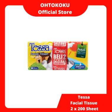 TESSA TISU TISSUE WAJAH FACIAL SOFT PACK 2 X 200 SHEET