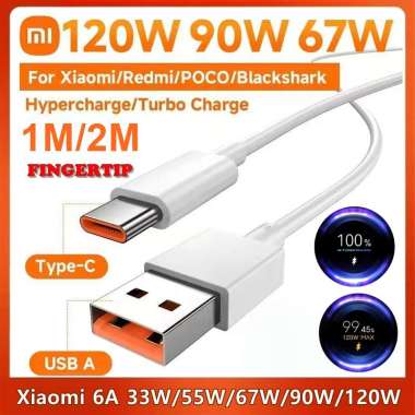 Xiaomi Kabel Data 6A Original Type C Turbo Fast Charging Cable Charger Pengisian Cepat 1M*Turbo