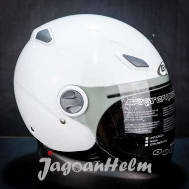 GM HELM VENUS HIJAB SOLID | WHITE | HELM HALF FACE STANDART L