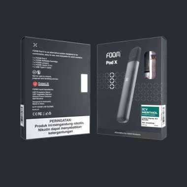 Bundle Foom X Pod Kit SPACE GRAY Bundling Liquid Saltnic 15ml Pods