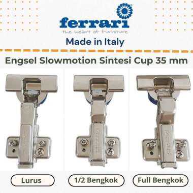 Engsel sendok lemari slow motion FERRARI Sintesi lurus slide on