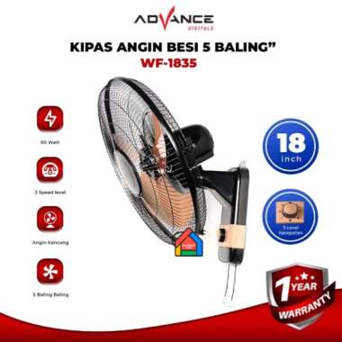 Kipas Angin Advance Dinding Besi WF 1835 (18 Inch) / Advance Kipas Angin WF1835