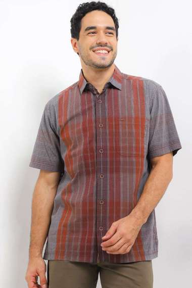 Cardinal Kemeja Lengan Pendek Pria E1606P11F Maroon L