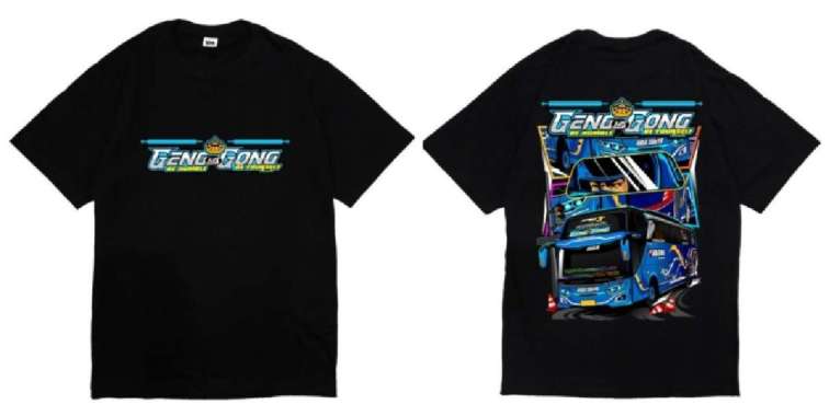 Kaos Baju BUSMANIA GENGGONG ARYA anak dewasa BUS Bis mania Bismania XXL Hitam