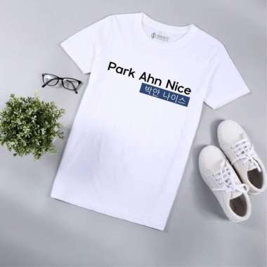 Kaos Baju Distro Park Ahn Nice Kpop Anies Baswedan Muhaimin Cak Imin XL Putih