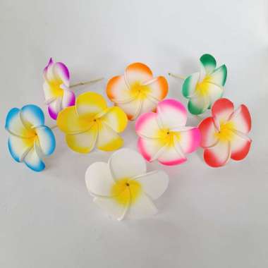 Bunga Spon Kamboja Tusuk Hiasan Rambut Hijau