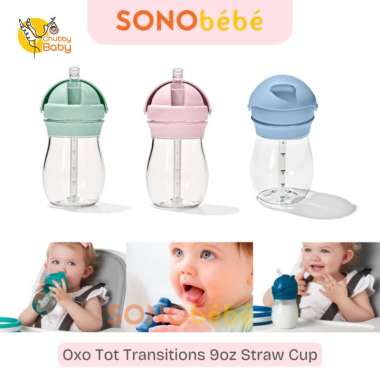 OXO Tot Transitions 9oz Straw Cup - Botol Minum Bayi BLOSSOM