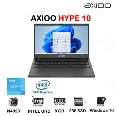 LAPTOP AXIOO MYBOOK HYPE 10 N4020 RAM 8GB SSD 256GB WINDOWS 10 14" RAM 8GB / SSD 256GB / W11