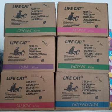 Life cat poch 1 dus isi 24pcs salmon kitten