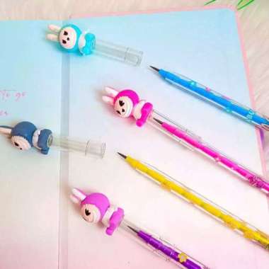 Pensil Labubu Susun Karakter Lucu Pensil Bensia Murah Alat Tulis Unik Imut untuk Anak anak Sekolah