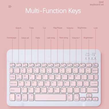 Keyboard Bluetooth Tablet Android / Ipad / Pc / Samsung Tablet Wireless Keyboard Universal Hitam