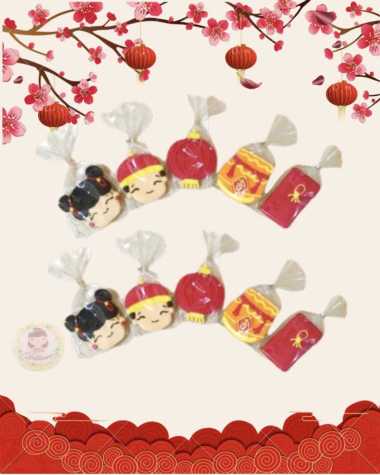 5 PCS Cookies hias imlek sincia gift kue kering imlek satuan angpau (DS BGR) cici