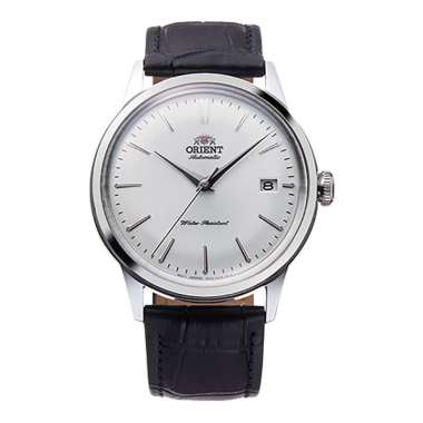Jam Tangan Pria Orient Bambino 38 Classic RA-AC0M03S Automatic Men White Dial Black Leather Strap Mu