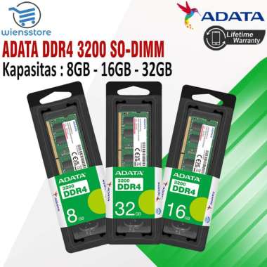 ADATA 8GB | 16GB | 32GB DDR4 3200Mhz 25600 - Sodimm Ram Laptop 32GB DDR4 3200