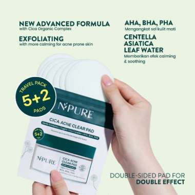 NPURE Acne Clear Pad Cica Sachet / Licorice Light Up Brightening Pads ZipLock Cica Clear Pad