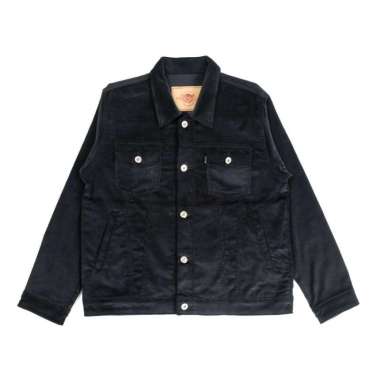 JAKET PRIA - EMERALD TRUCKER BLACK CORDUROY JACKET - JAKET CORDUROY XL