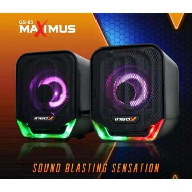 Speaker PC Super BASS INBOX GS-03 MAXIMUS GS03 Gaming SPEAKER USB RGB