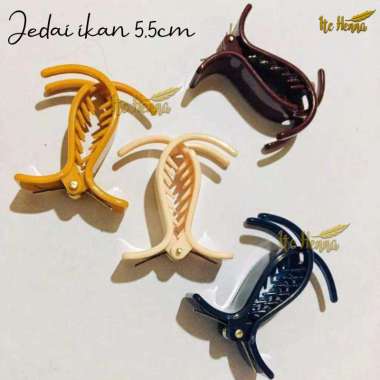 Jedai Jepitan Rambut Korea Model ikan Warna Warni 5.5cm Glossy