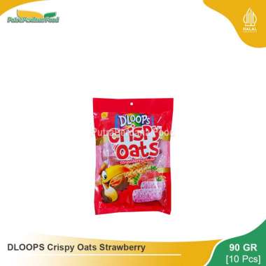 DLOOPS Crispy Oats 90gr (10 Pcs) Stroberi 90gr