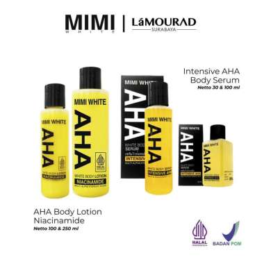 AHA MIMI WHITE Body Serum 30/100ml - AHA MIMI WHITE Body Lotion 100/250ml AHA SERUM 30ML