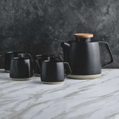 Brewsuniq - Duquet Tea Set B01 Sepia Black / Teapot Set Cantik Unik Estetik Minimalis MUG0071