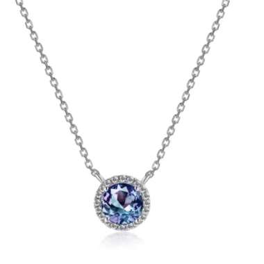 Kesiah Pendant - Kalung perak lapis emas 1 carat Alexandrite s925 by Her Jewellery