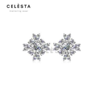 Eloise Earring - Anting 0.5 Carat berlian Moissanite Diamond Silver 925 Celesta
