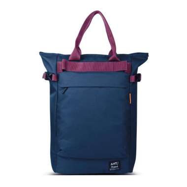 ANT PROJECT - Ransel Pria MOBIUS 2 in 1 - Hitam - Tote Bag Biru