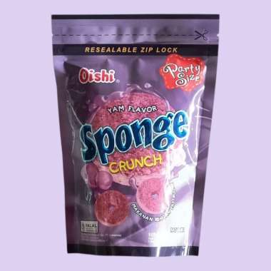 OISHI SPONGE POUCH Strawberry, Ubi, Mocacino dan Coklat Snack 100 gr Ubi