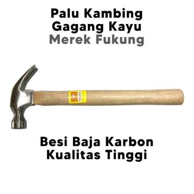 Palu Kambing Gagang Kayu Fukung 16 oz.