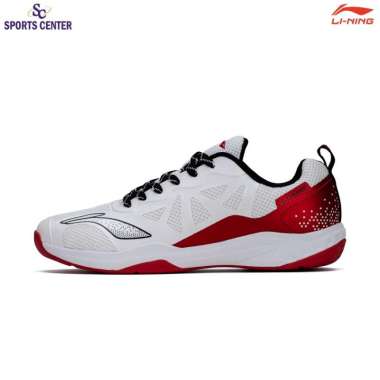 New Sepatu Badminton Lining Aero Fly AYTU033 White Red Black 46
