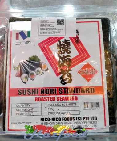 Sushi Nori Nico Nico Roasted Seaweed 50 Lembar | Sushi Nori Standard