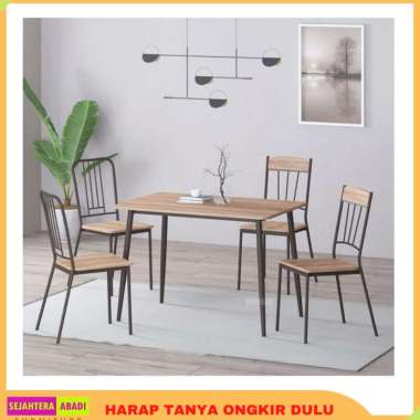 Meja Makan 4 Kursi Minimalis Siantano STM001, STK003, STK004 STM001