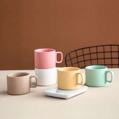 Brewsuniq - Colorant Mug 280ml Series / Mug Cangkir Gelas Cafe Restoran Cantik Unik Minimalis Gray