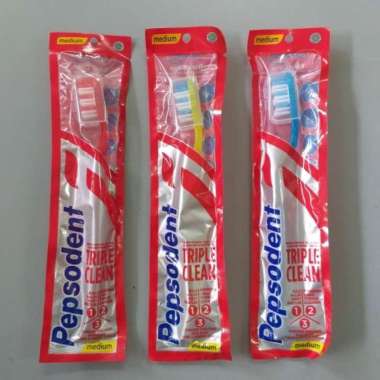 PEPSODENT SIKAT GIGI TRIPLE CLEAN ISI 1PCS MEDIUM