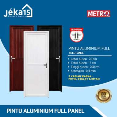 PINTU ALUMUNIUM FULL KAMAR MANDI / PINTU WC ALUMUNIUM MURAH Kanan Putih
