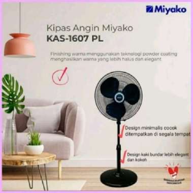 BATAM - MIYAKO KAS1607PL KAS 1607 PL stand fan kipas angin berdiri 16"