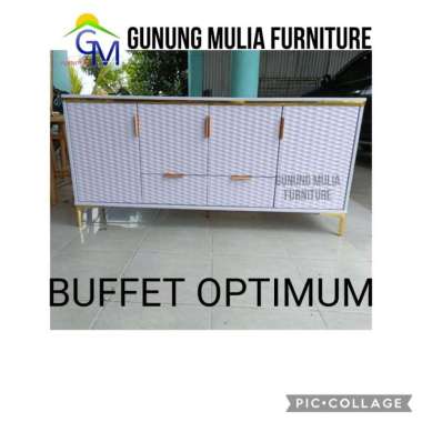 Buffet TV New MDF Kaki Besi Gold Optimum