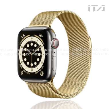 APPLE WATCH MILANESE LOOP STRAP BAND TALI JAM IWATCH STAINLESS MAGNET WATCH 45MM GOLD