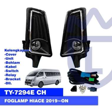FOGLAMP/LAMPU KABUT DLAA TY7294E CHROME RING TOYOTA HIACE 2019
