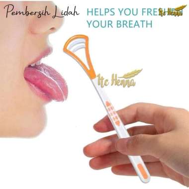Alat Sikat Lidah Dewasa Stainless Alat Pembersih Lidah Tongue Scraper Hapus Bau Mulut # 1