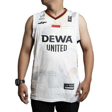 Dewa United Basketball Jersey Match Away White 2025 XXXL