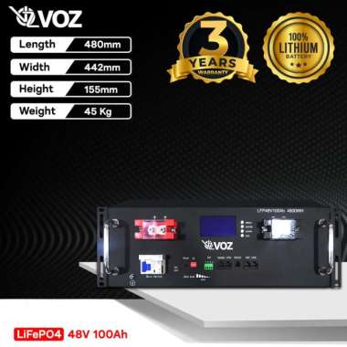 Voz Baterai LiFePO4 48V 100Ah RACKMOUNT/VOZ BATTERY LITHIUM LIFEPO4 100AH 48V RACKMOUNT ORIGINAL MUR
