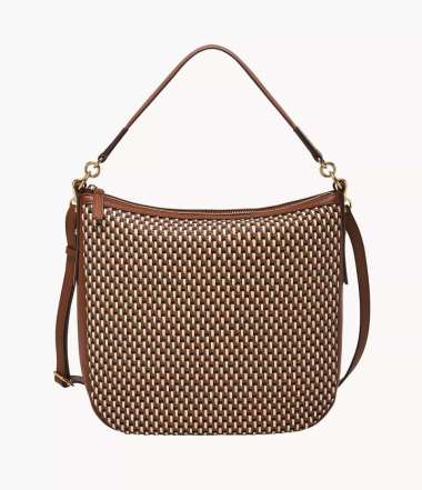 Fossil Jolie Leather Hobo Bag Multi Brown Tas Wanita - ZB11114-249