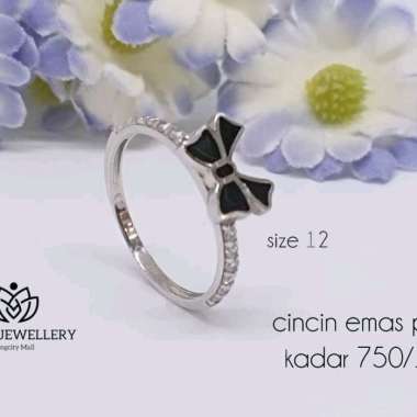 cincin pita emas putih kadar 750/17k 1.87gr